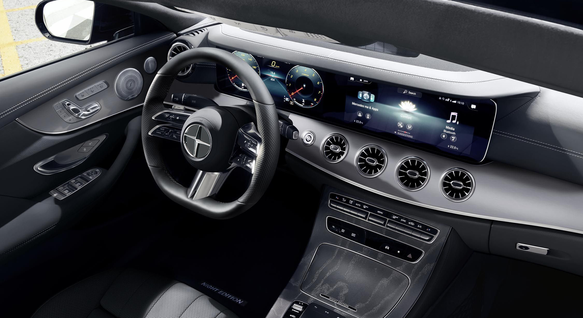 Foto interni abitacolo autofunebre meccanica Mercedes-Classe E